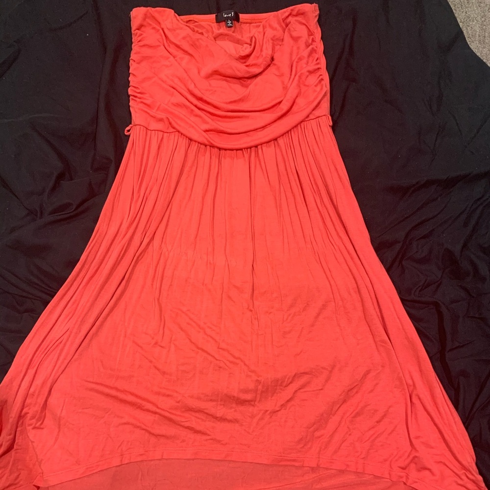 Hi low hem sleeveless maxi dress